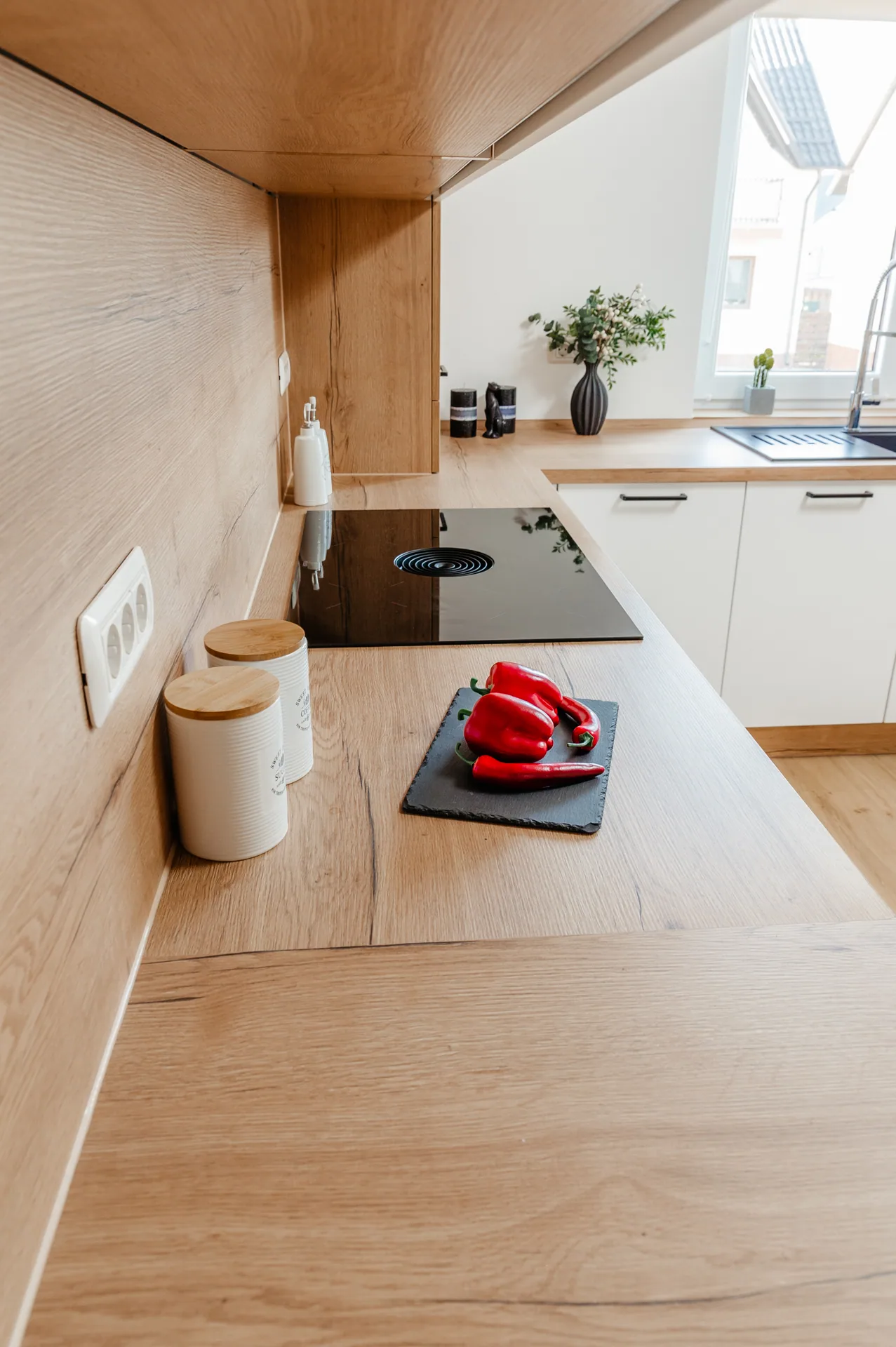 Plus — arctic white, blat oak ventura — poza 5