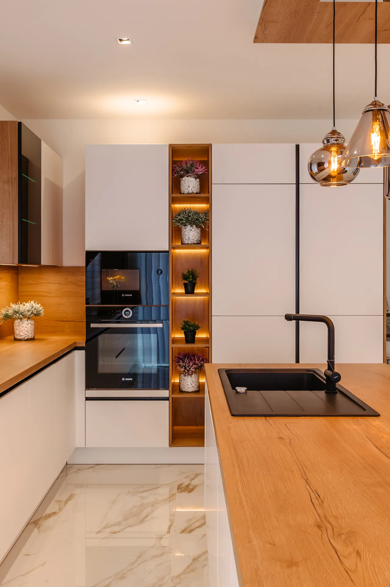 Plus — arctic white, blat oak ventura — poza 8