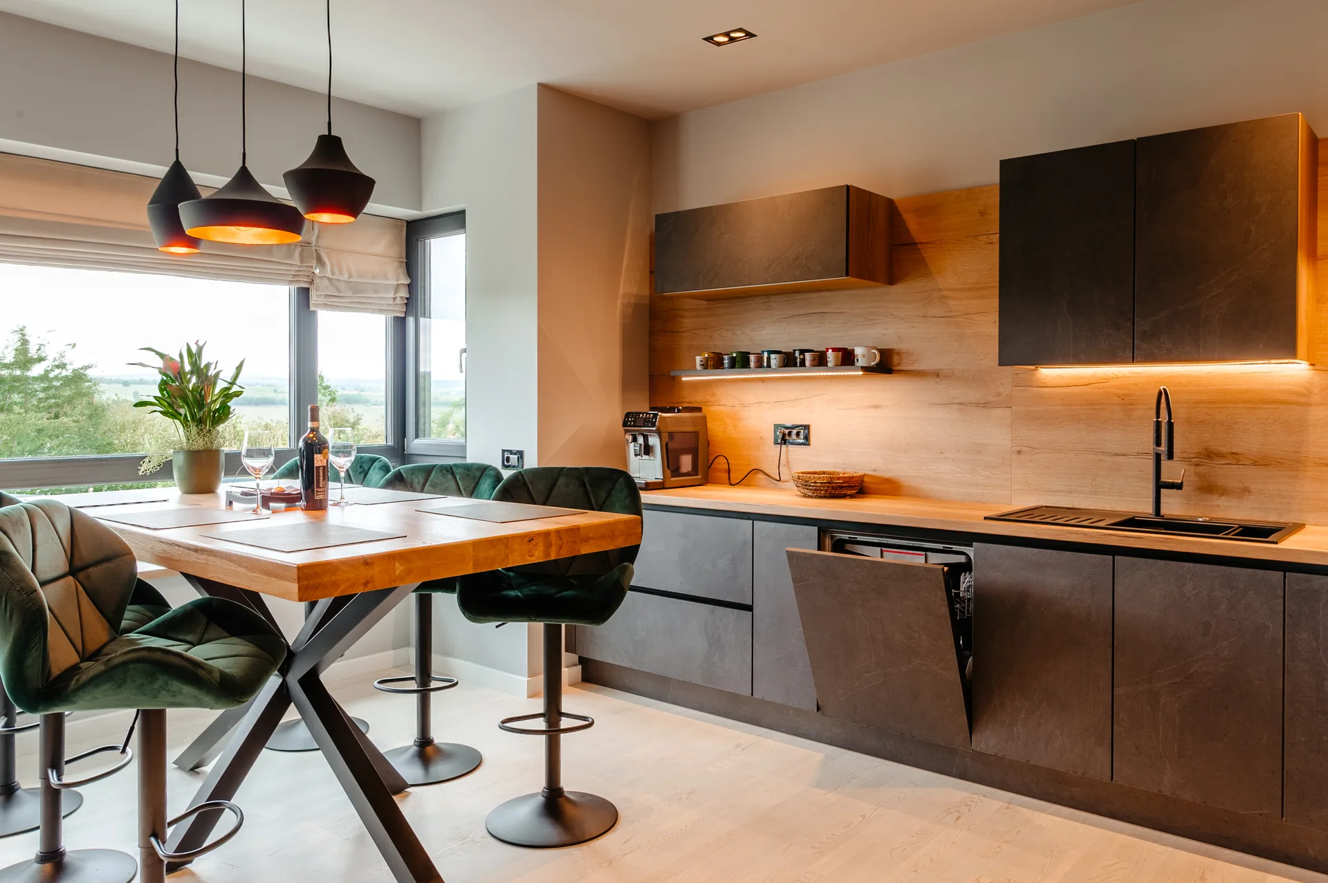 Stone — basalt, blat oak ventura — poza 12